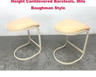 Lot 465 Postmodern Cal Furniture Counter Height Cantilevered Barstools. Milo Baughman Style