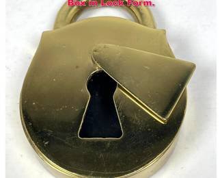 Lot 41 Decorative Aubock Style Brass Desk Box in Lock Form.