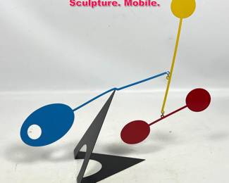 Lot 22 Colorful Modernist Kinetic Stabile Sculpture. Mobile.