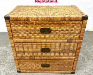 Lot 318 3 Drawer Wicker Chest. or large Nightstand.