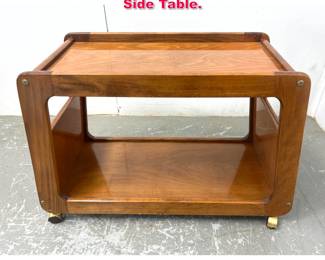 Lot 570 Vintage Rolling Magazine Side Table.