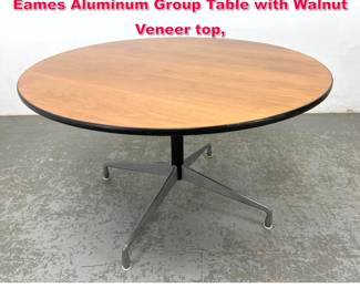 Lot 256 Charles Eames for Herman Miller, Eames Aluminum Group Table with Walnut Veneer top,