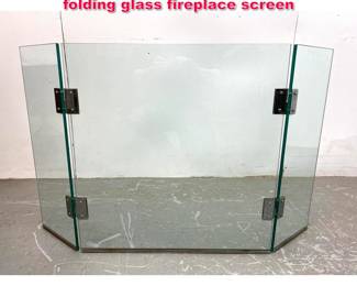 Lot 123 Danny Alessandro three panel folding glass fireplace screen