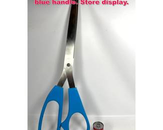 Lot 306 Large 40 inch pair of Scissors with blue handle. Store display.