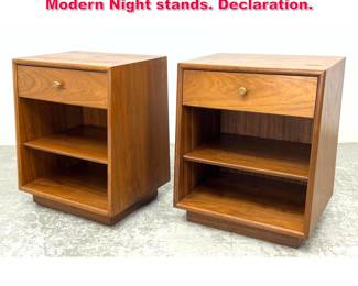 Lot 208 Pr DREXEL Kipp Stewart American Modern Night stands. Declaration.