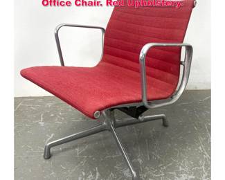 Lot 518 CHARLES EAMES Executive Desk Office Chair. Red Upholstery.