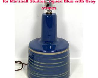 Lot 97 Gordon and Jane Martz Table Lamp for Marshall Studios, signed Blue with Gray stripes