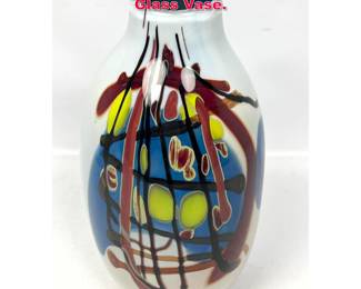Lot 29 Dick Huss 1979 Signed Artist Studio Glass Vase.