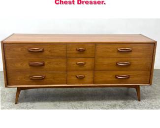 Lot 300 UNITED Mid Century Modern Low Chest Dresser.