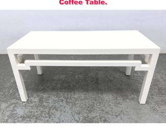 Lot 582 Mid Century Modern white Finish Coffee Table.