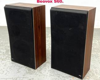 Lot 387 Pair Bang Olufsen Speakers. Beovox S60.