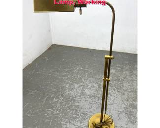 Lot 403 Quality Brass Adjustable floor Lamp, Working
