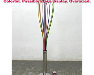 Lot 152 52 inch Large KUHN RIKON Whisk. Colorful. Possibly store display. Oversized.