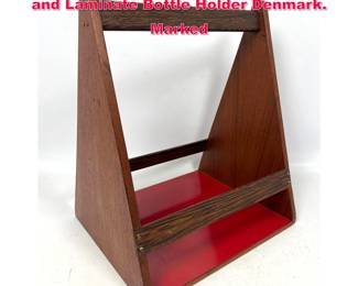 Lot 2 Danish Modern Wiggers Teak Wenge and Laminate Bottle Holder Denmark. Marked
