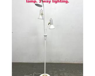 Lot 216 Vintage white enamel 3 light floor lamp. 3 way lighting.