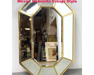 Lot 381 Vintage Solid Brass Decorator Wall Mirror. Gabriella Crespi Style