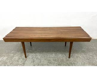 Lot 346 Mid Century Modern Slat Bench