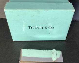 TIFFANY & CO STERLING SILVER MONEY CLIP WITH BOX