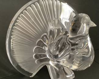 DAUM SIGNED DOVE BIRD FIGURINE