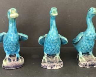CHINESE MAJOLICA DUCKS