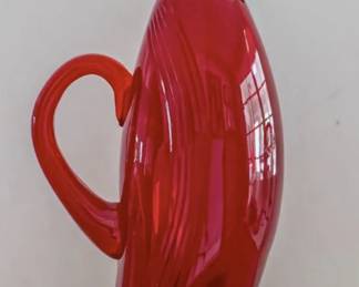 STERLING SILVER RUBY RED OWL DECANTER PITCHER 11.5 INCHES TALL
