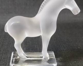LALIQUE SIGNED TANG HORSE