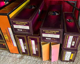 HUGE "O" SCALE TRAIN COLLECTION.  MANY IN ORIGINAL BOX