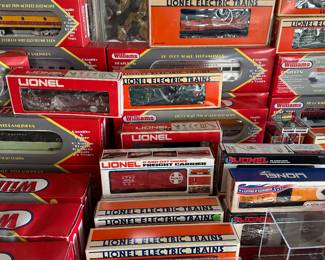 HUGE "O" SCALE TRAIN COLLECTION.  MANY IN ORIGINAL BOX