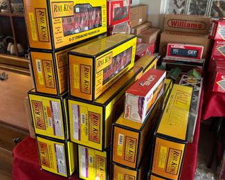 HUGE "O" SCALE TRAIN COLLECTION.  MANY IN ORIGINAL BOX