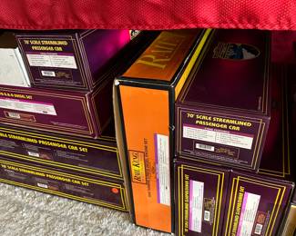 HUGE "O" SCALE TRAIN COLLECTION.  MANY IN ORIGINAL BOX