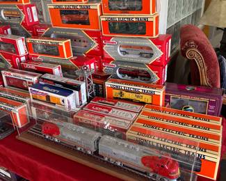 HUGE "O" SCALE TRAIN COLLECTION.  MANY IN ORIGINAL BOX