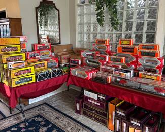 HUGE "O" SCALE TRAIN COLLECTION.  MANY IN ORIGINAL BOX