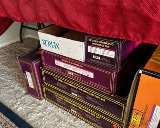 HUGE "O" SCALE TRAIN COLLECTION.  MANY IN ORIGINAL BOX