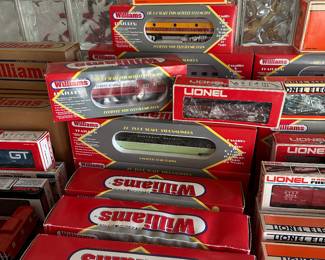 HUGE "O" SCALE TRAIN COLLECTION.  MANY IN ORIGINAL BOX