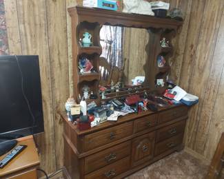Dresser with mirror