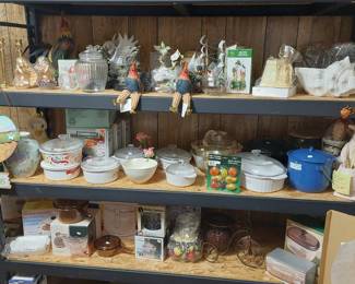 a huge variety of household goods, many new in boxes
