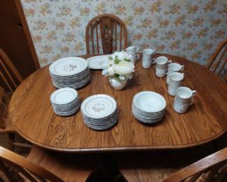 set of stoneware dishes
