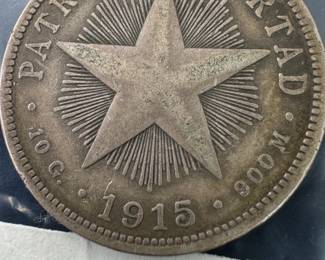 1915 Cuba Silverstar peso