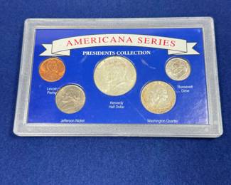 1964 Americana series collection. three silver issues and key date, nickel and penny