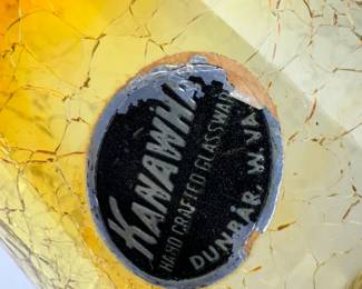 Amberina Kanawha Red and Yellow Crackle Pitcher