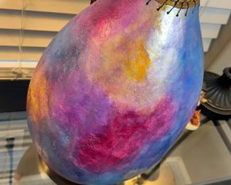 “twisted cosmos” gourd art piece. One of one makers initials on the bottom