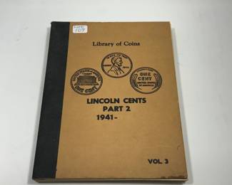 collector book of Lincoln sense from 1941 to 1969 contains mostly uncirculated coins