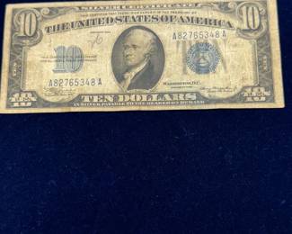  1934 Ten dollar Silver Certificate Blue Seal Note Fr. 1706 A 82765348A