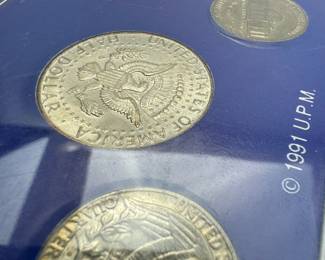 1964 Americana series collection. three silver issues and key date, nickel and penny