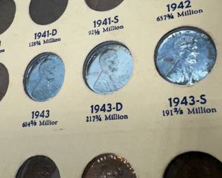 collector book of Lincoln sense from 1941 to 1969 contains mostly uncirculated coins