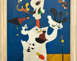 True Legacy Premium - Joan Miro ‘Dog Barking at the Moon’ Oil Paint Reproduction 