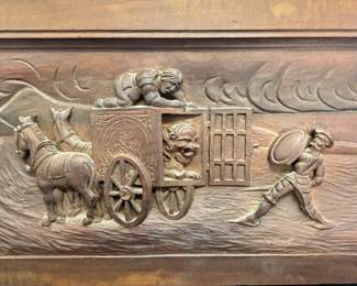 True Legacy Premium - Carved Panel of Conquistador and Lion