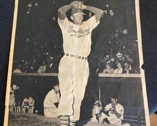 Num Num chips Satchel Paige autograph photo print