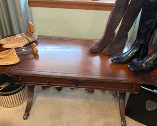 Mahogany Coffee table with leather top