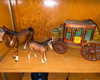 Stagecoach and horses